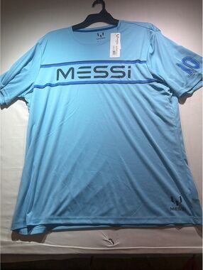 Messi Logo Tee Air Blue T-Shirt Size 2XL